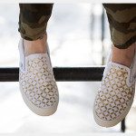 Stenciled DIY Sneakers Photo Front