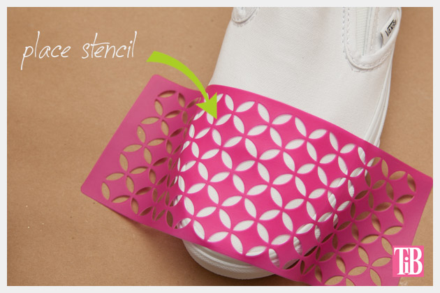 Stenciled DIY Sneakers Stencil