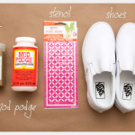 Stenciled DIY Sneakers Supplies