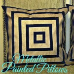 Metallic Painted Pillows DIY