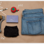 Distressed Fringed Jeans DIY Supplies