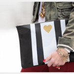 Leather Clutch DIY with Stripes and Heart Photo 2