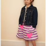 Girls Skirt DIY from a T-Shirt Frontview