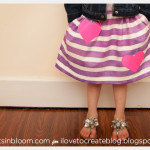 Girls Skirt DIY from a T-Shirt complete with Pockets