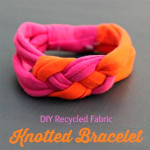 DIY Recycled Fabric Knotted Bracelet