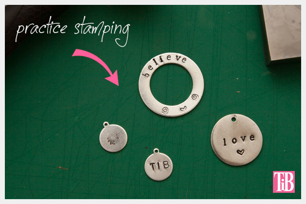Metal Stamped Believe Bracelet DIY Taping