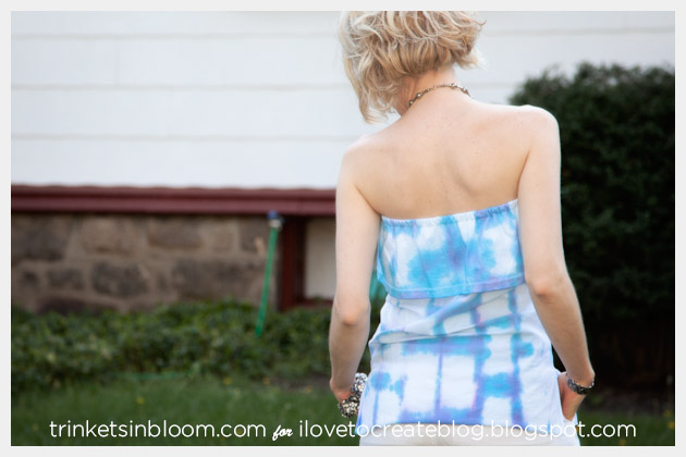 Origami Dyed Ruffle Tube Top by Trinkets in Bloom