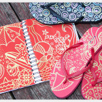 Doodle Flip Flops using Bic Mark-it Metallic Markers Pic 3