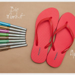 Doodle Flip Flops Bic Mark-it Metallic Markers supplies