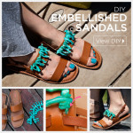 Embellished Sandals DIY by Trinkets in Bloom