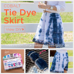 Blue and White Tie Dye Skirt DIY by Trinkets in Bloom