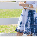 Blue and White Tie Dye Skirt DIY Photo 7 Close Up