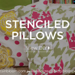 DIY Stenciled Pillows Tutorial for i Love To Create
