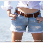 DIY Lace Trim Shorts Front View