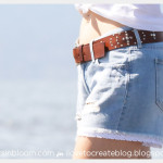 DIY Lace Trim Shorts Side View