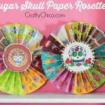 Sugar Skull Paper Rosettes by Crafty Chica #ThursDIY