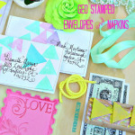 Geo Stamped Envelopes and Napkins by Mark Montano #ThursDIY
