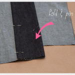 DIY Patched Skirt Pinning Waistband