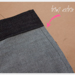 DIY Patched Skirt Trimming Side Seam