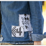 DIY Sketched Patches Side View Close Up