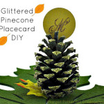 Glittered Pinecone Place Card DIY by Margot Potter