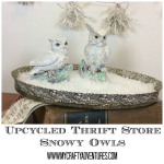 Upcycled Thrift Store Snowy Owls by Stephenie Hamen
