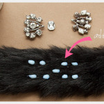 Furry Slap Bracelet DIY Gluing