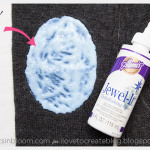 Sweater with Sequin Elbows DIY fill section with Jewel-it glue