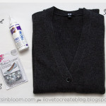 Sweater with Sequin Elbows DIY Supplies