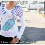Abstract T-Shirt with Fabric Markers by Trinkets in Bloom