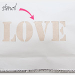 DIY Love Clutch Place Stencil on Bag