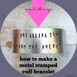 How to make a metal stamped cuff bracelet by Margot Potter