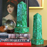 Faux Malachite Obelisks by Mark Montano