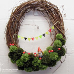 Spring Grapevine and Pom Pom Wreath by Vicki O’Dell