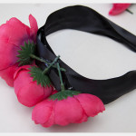 DIY Kentucky Derby Headband gluing flowers 2 by Trinkets in Bloom