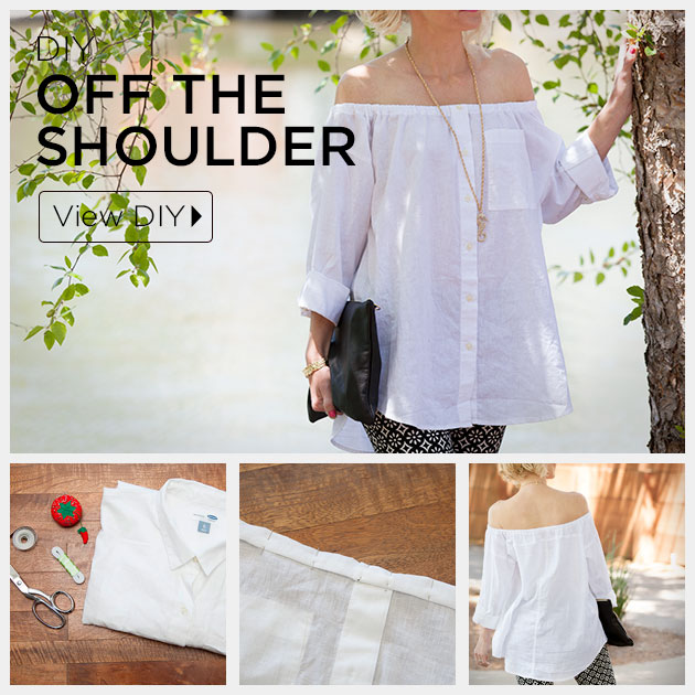 DIY Off the Shoulder Top feature by Trinkets in Bloom