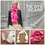 Hot Pink Tie Dye Scarf by Trinkets in Bloom for I Love To Create