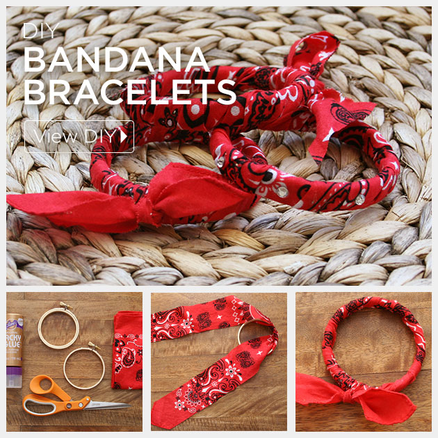 DIY Bandana Bracelets cutting by Trinkets in Bloom