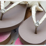 Chanel Inspired Flip Flops crystals