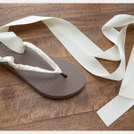 Chanel Inspired Flip Flops finished wrapping
