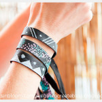 DIY Leather Bracelets with Opaque Fabric Markers