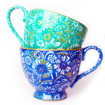Blue China Inspired Mugs by Alisa Burke