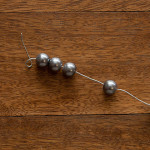 Stella McCartney Inspired DIY Wired Pearl Necklace stringing beads