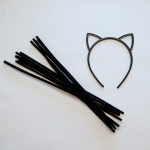 Cat Ears Headband DIY supplies for pipe cleaner ears
