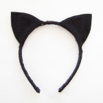 Cat Ears Headband DIY glued to headband