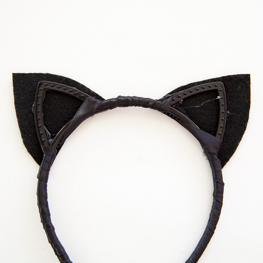 Designer Cat Ears Headband DIY gluing ears