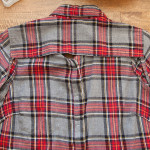 Patched Plaid Shirt DIY shirt with back cut out