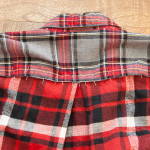 Patched Plaid Shirt DIY back pinned