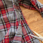 Patched Plaid Shirt DIY cutting sides