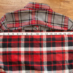 Patched Plaid Shirt DIY measuring back